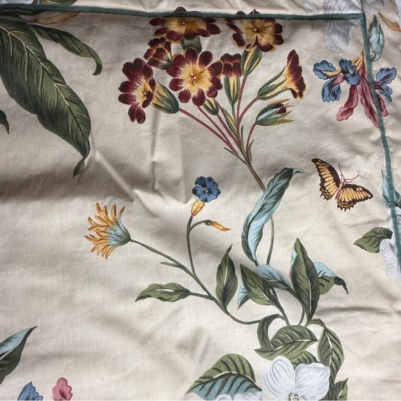 1 Crown Crafts Williamsburg Garden Images King Pillow Sham USA Made Beige Floral - Picture 5 of 8